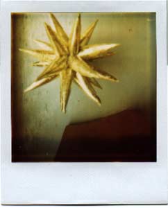 polaroid pinhole photograph of Xmas decoration